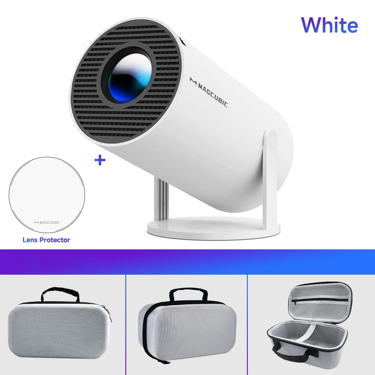 🎬 Proyector Magcubic HY300 Pro 4K | Android 11, Doble WiFi6, 260 ANSI, BT5.0, 1080P, Resolución Nativa 1280×720P para Cine en Casa o al Aire Libre