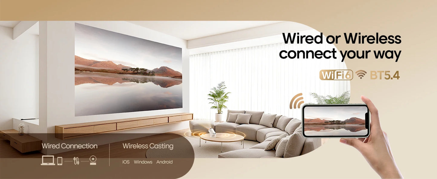 🎬 Proyector Magcubic HY300 Pro 4K | Android 11, Doble WiFi6, 260 ANSI, BT5.0, 1080P, Resolución Nativa 1280×720P para Cine en Casa o al Aire Libre