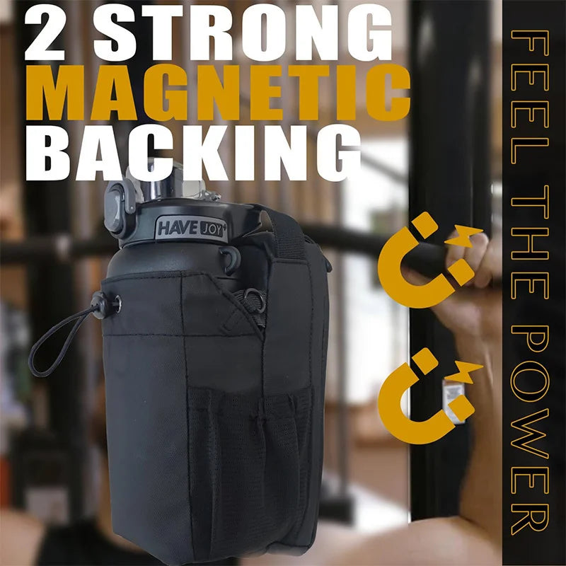 🎒 Bolso de Gimnasio Magnético de Gran Capacidad con Bolsillo para Celular | Organizador Portátil para Botellas y Accesorios de Entrenamiento